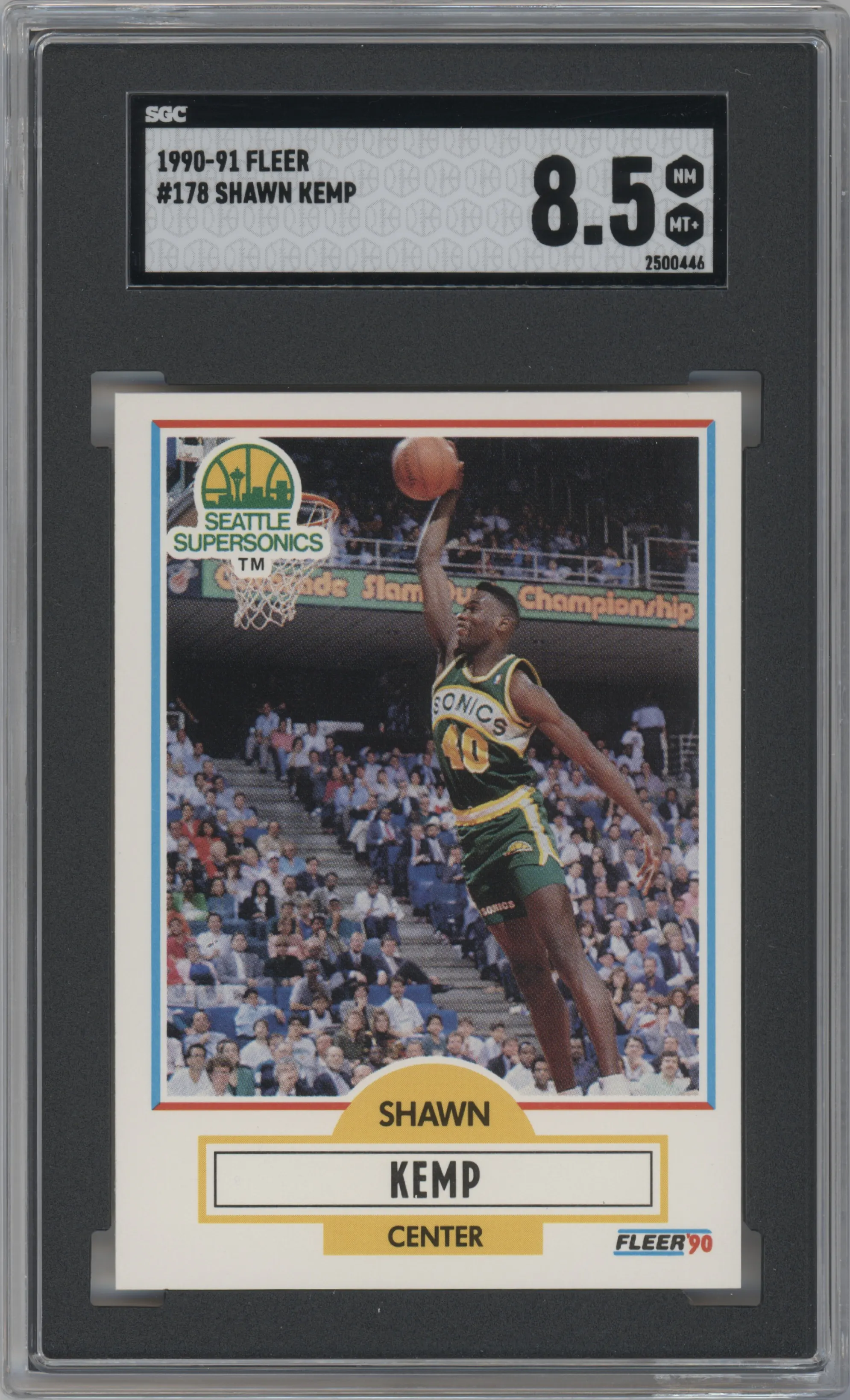 1990 Fleer Shawn Kemp #178 SGC 8.5