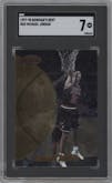 Michael Jordan from the 1997-98 Bowman's Best set graded by SGC and given an overall grade of 7.