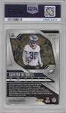 Quinyon Mitchell from the 2024 Panini Prizm set featuring a Silver Prizm parallel graded by PSA and given an overall grade of 10.