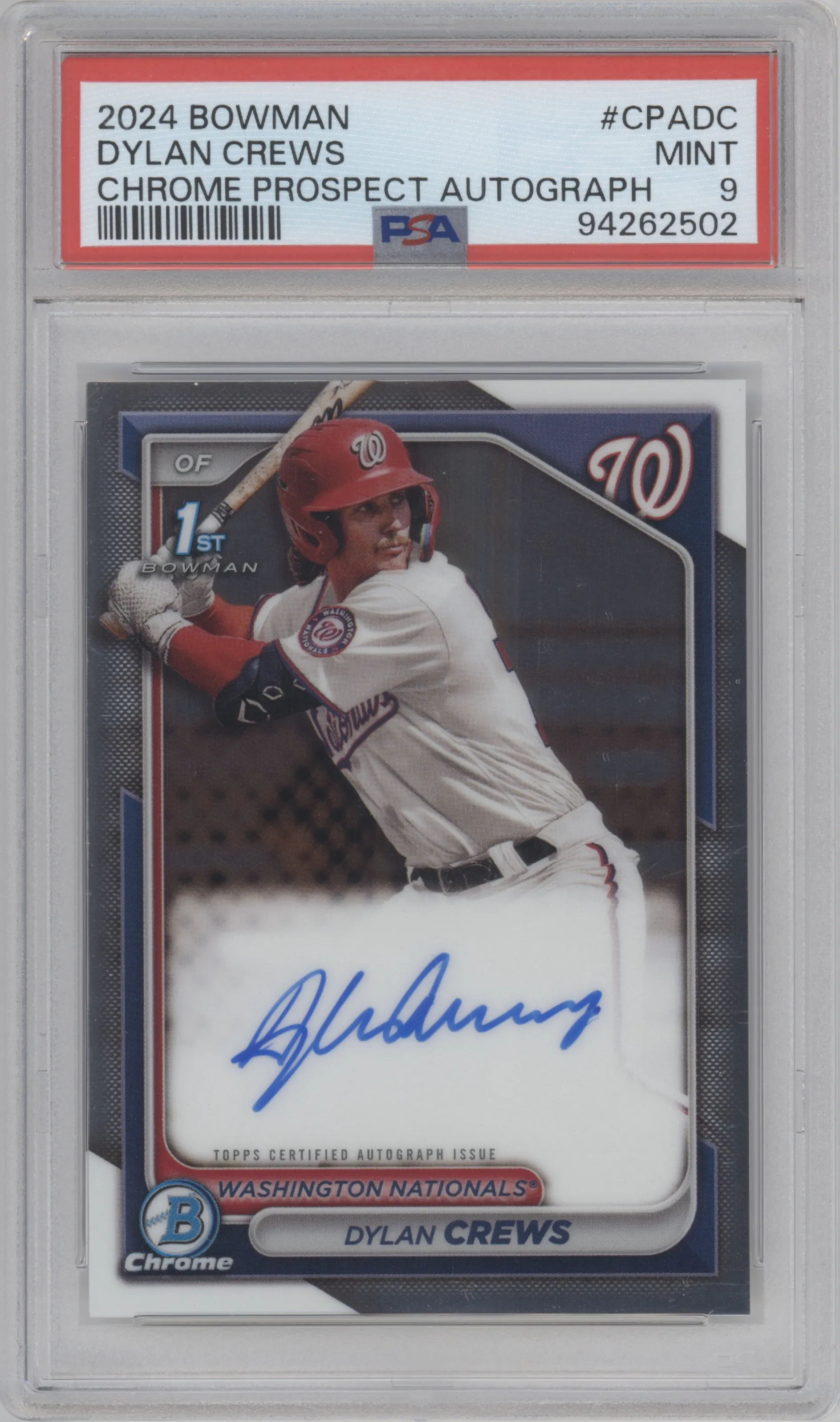 2024 Bowman Chr.Pros.Auto Dylan Crews PSA 9