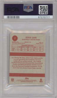 Derek Carr from the 2014 Topps Chrome set graded by PSA and given an overall grade of 9.
