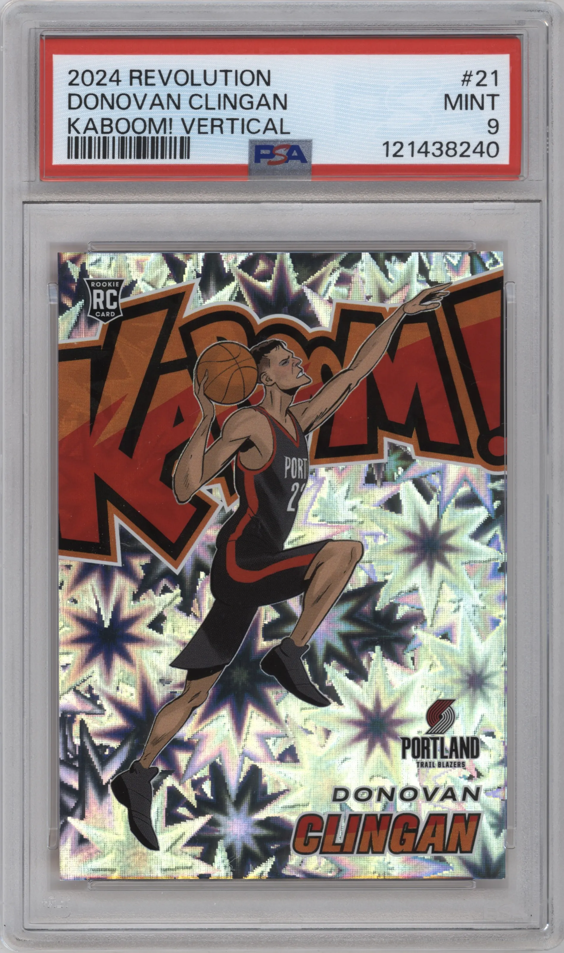 2024 Panini Revolution Kaboom! Vertical Donovan Clingan #21 PSA 9