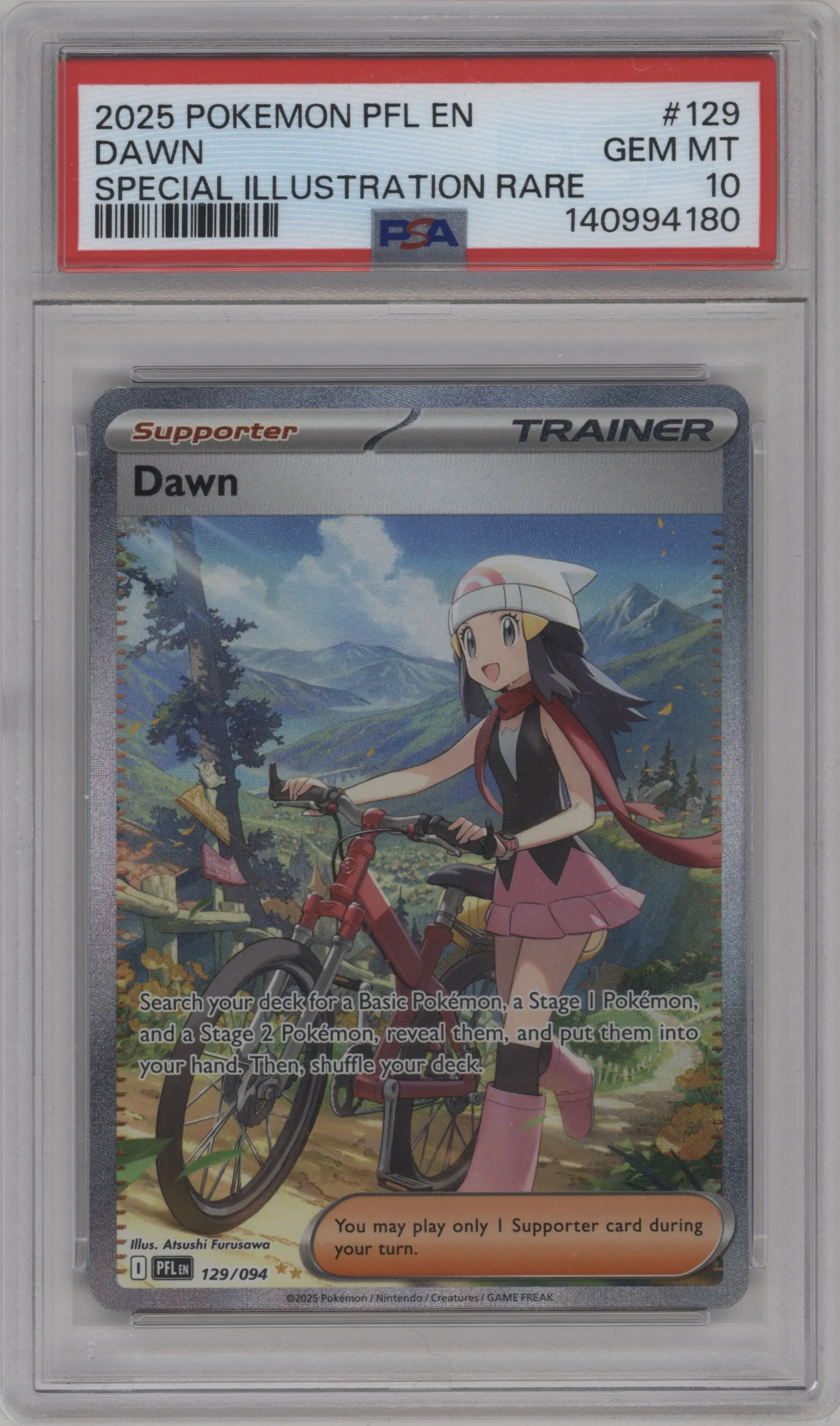 2025 Pokemon Mega Evolution Phan. Flames Dawn PSA 10