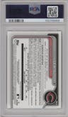 Tyson Lewis from the 2024 Bowman Draft set featuring a Gold Refractor parallel graded by PSA and given an overall grade of 9.