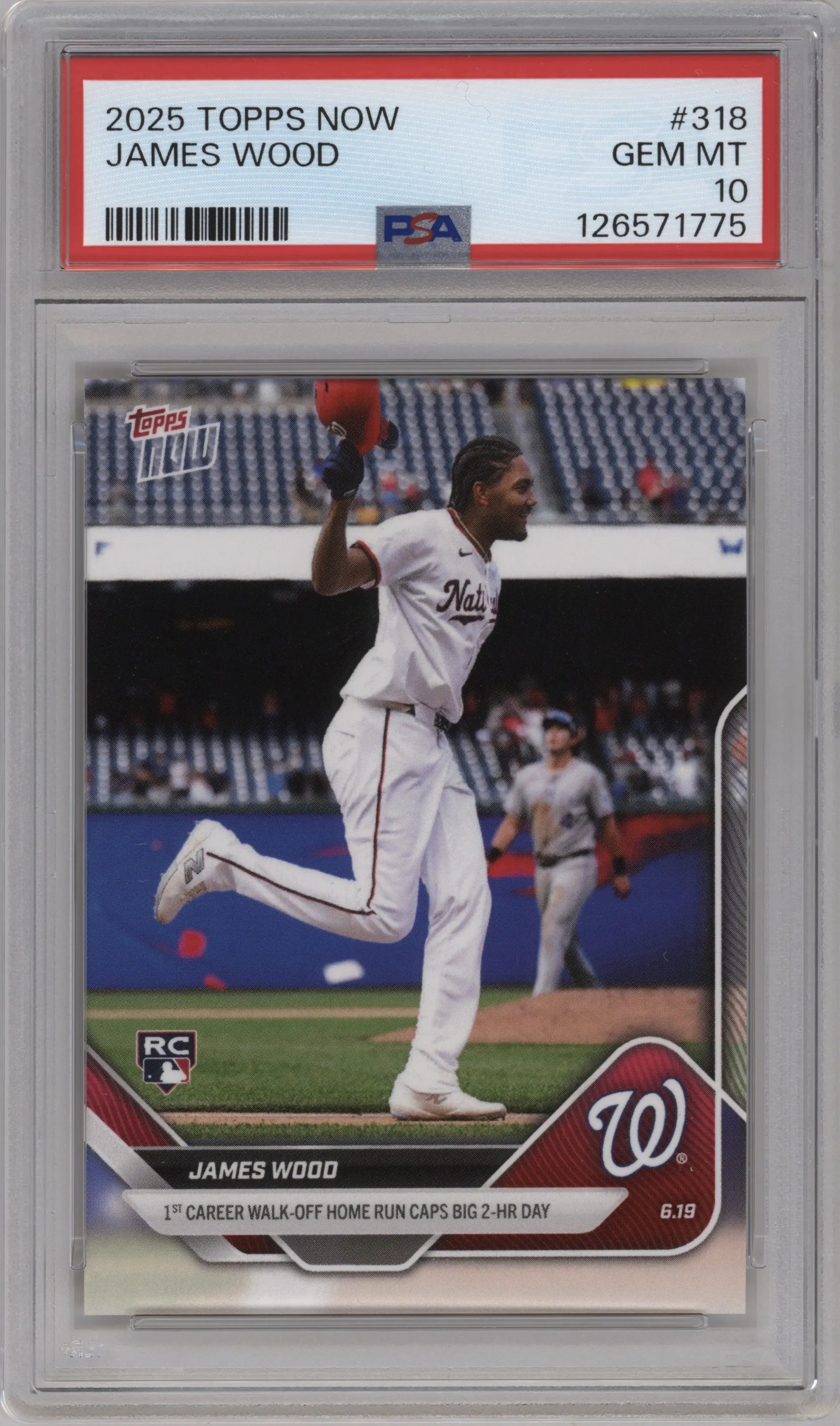 2025 Topps Now James Wood PSA 10