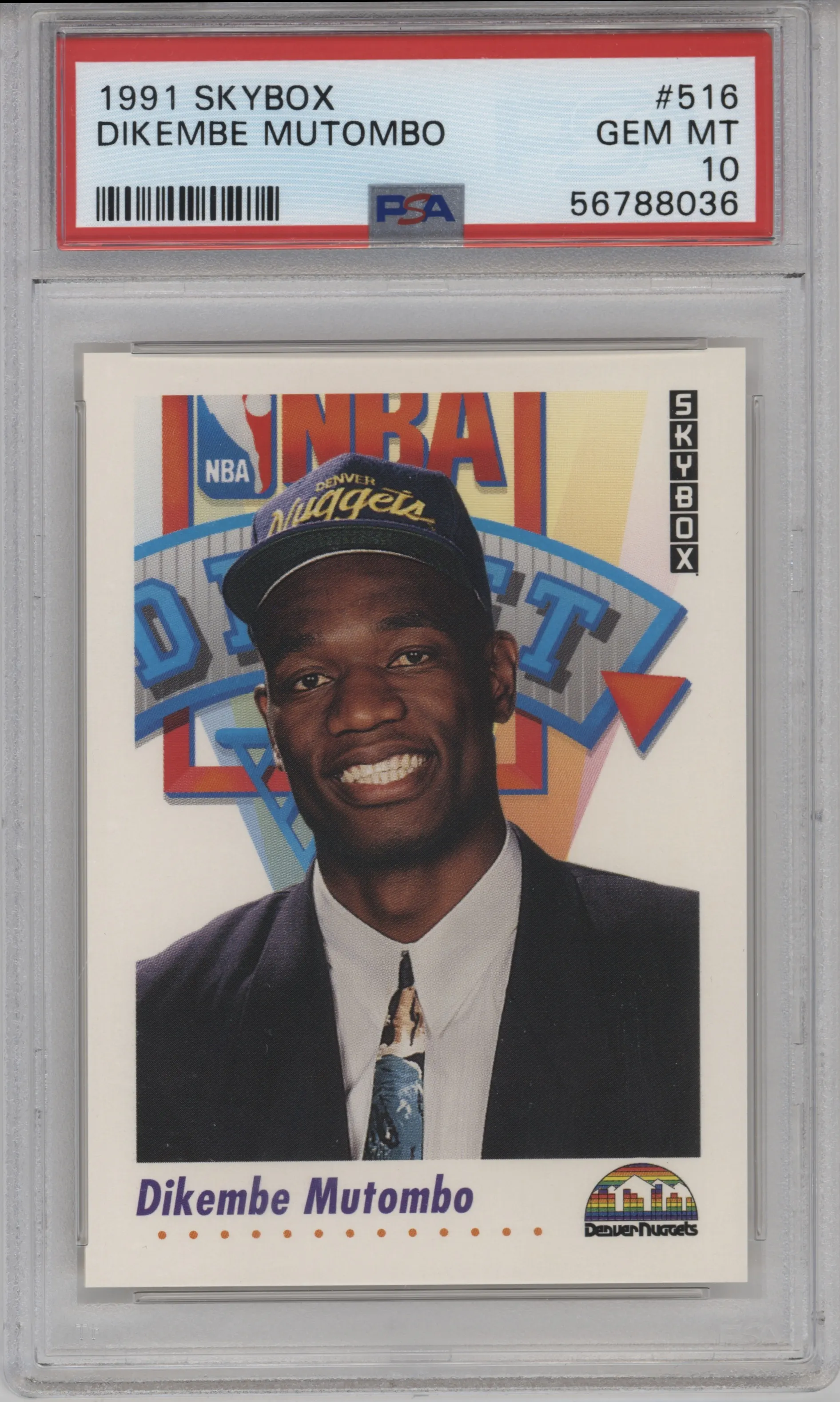 1991 Skybox Dikembe Mutombo #516 PSA 10