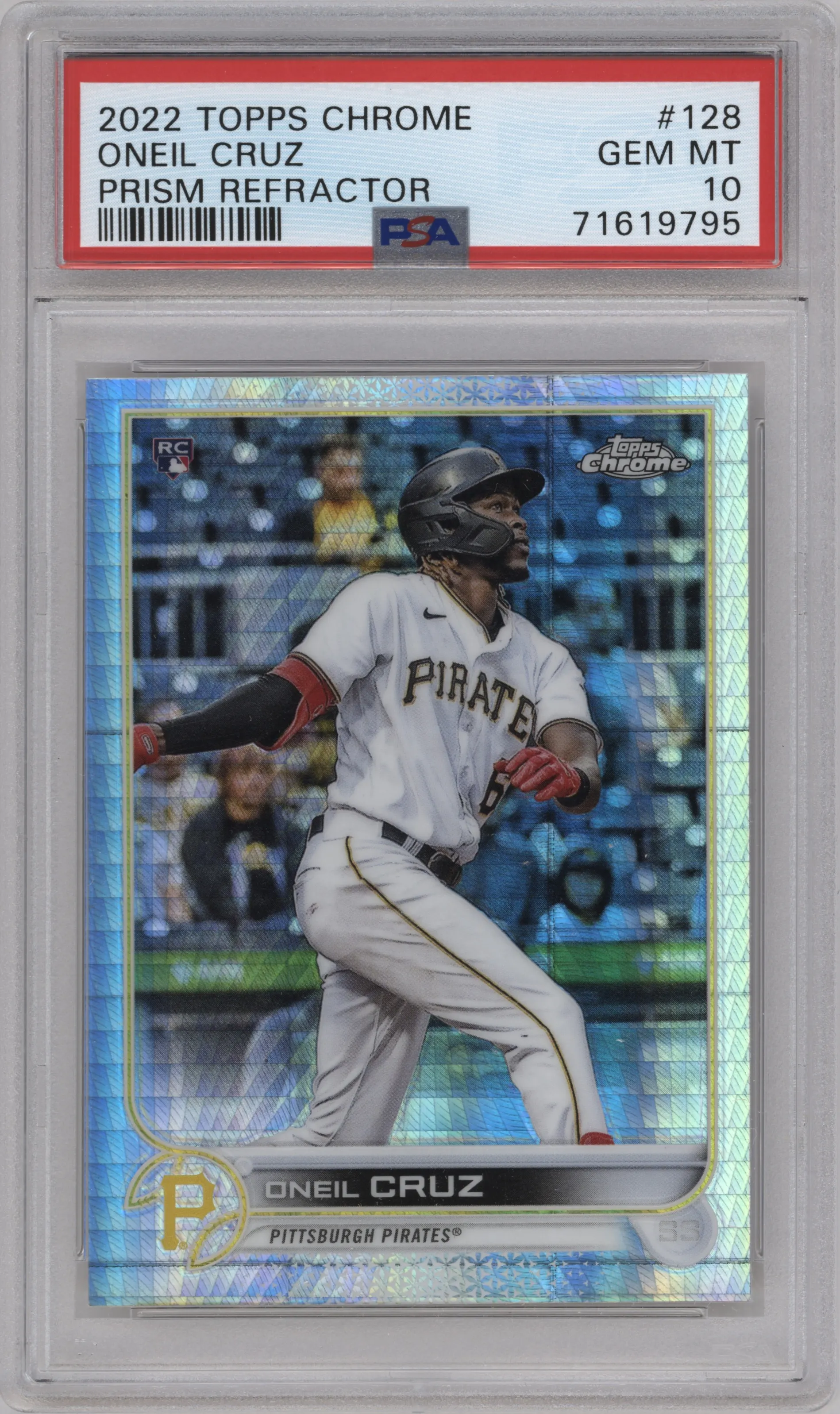 2022 Topps Chrome Oneil Cruz Prism Refractor PSA 10