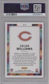 Caleb Williams from the 2024 Panini Obsidian set graded by PSA and given an overall grade of 9.