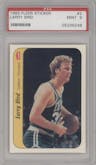 Larry Bird from the 1986-87 Fleer set graded by PSA and given an overall grade of 9.