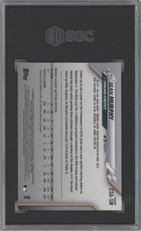 Sean Murphy from the 2020 Topps Chrome Sapphire Edition set graded by SGC and given an overall grade of 10.