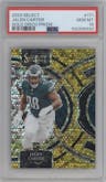 Jalen Carter from the 2023 Panini Select set featuring a Disco Gold parallel graded by PSA and given an overall grade of 10.
