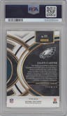 Jalen Carter from the 2023 Panini Select set featuring a Disco Gold parallel graded by PSA and given an overall grade of 10.