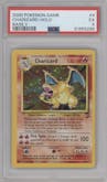 Charizard from the 2000 Pokemon set graded by PSA and given an overall grade of 5.