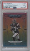 Dorian Thompson-Robinson from the 2023 Panini Obsidian set featuring a Electric Etch Neon Flood FOTL parallel graded by PSA and given an overall grade of 9.