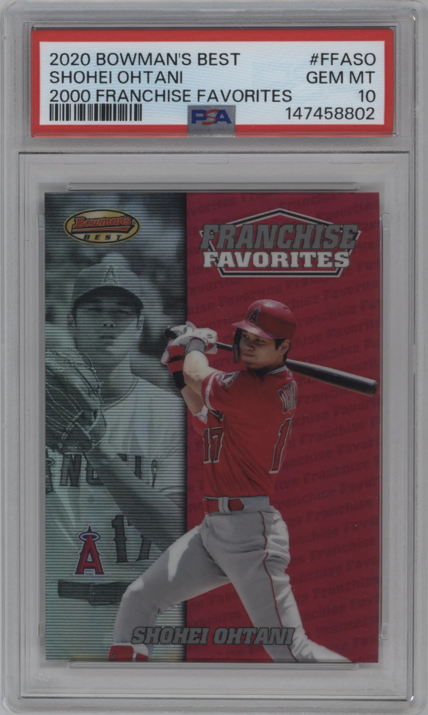 2020 Bowman’s Best 2000 Franchise Favorites Shohei Ohtani #FFA-SO PSA 10
