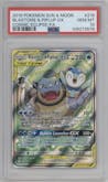 Blastoise/Piplup GX from the 2019 Pokemon S&M  set graded by PSA and given an overall grade of 10.
