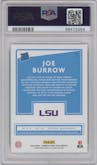 Joe Burrow from the 2020 Panini Chronicles Draft Picks  set graded by PSA and given an overall grade of 9.