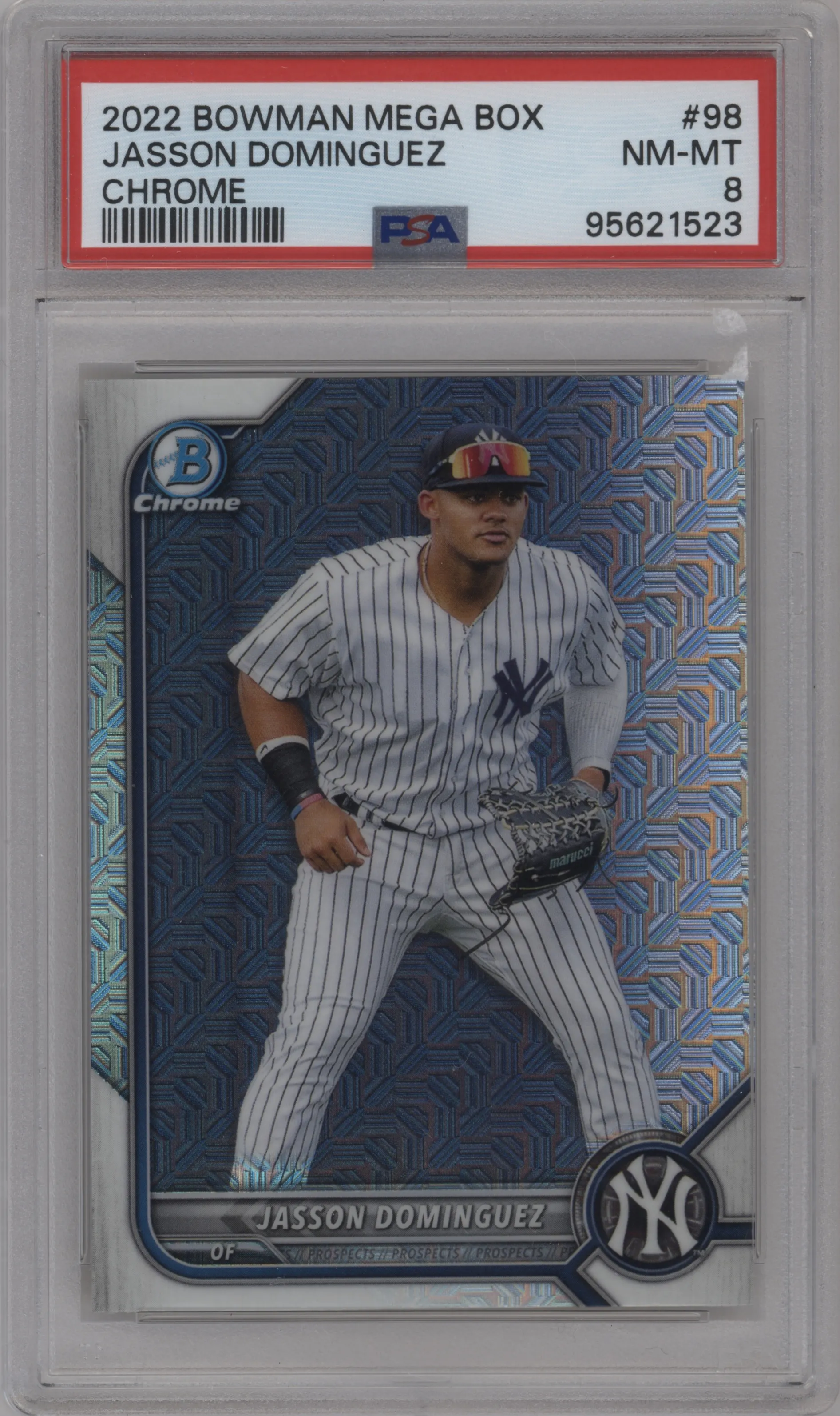 2022 Bowman Mega Box Chrome Jasson Dominguez PSA 8