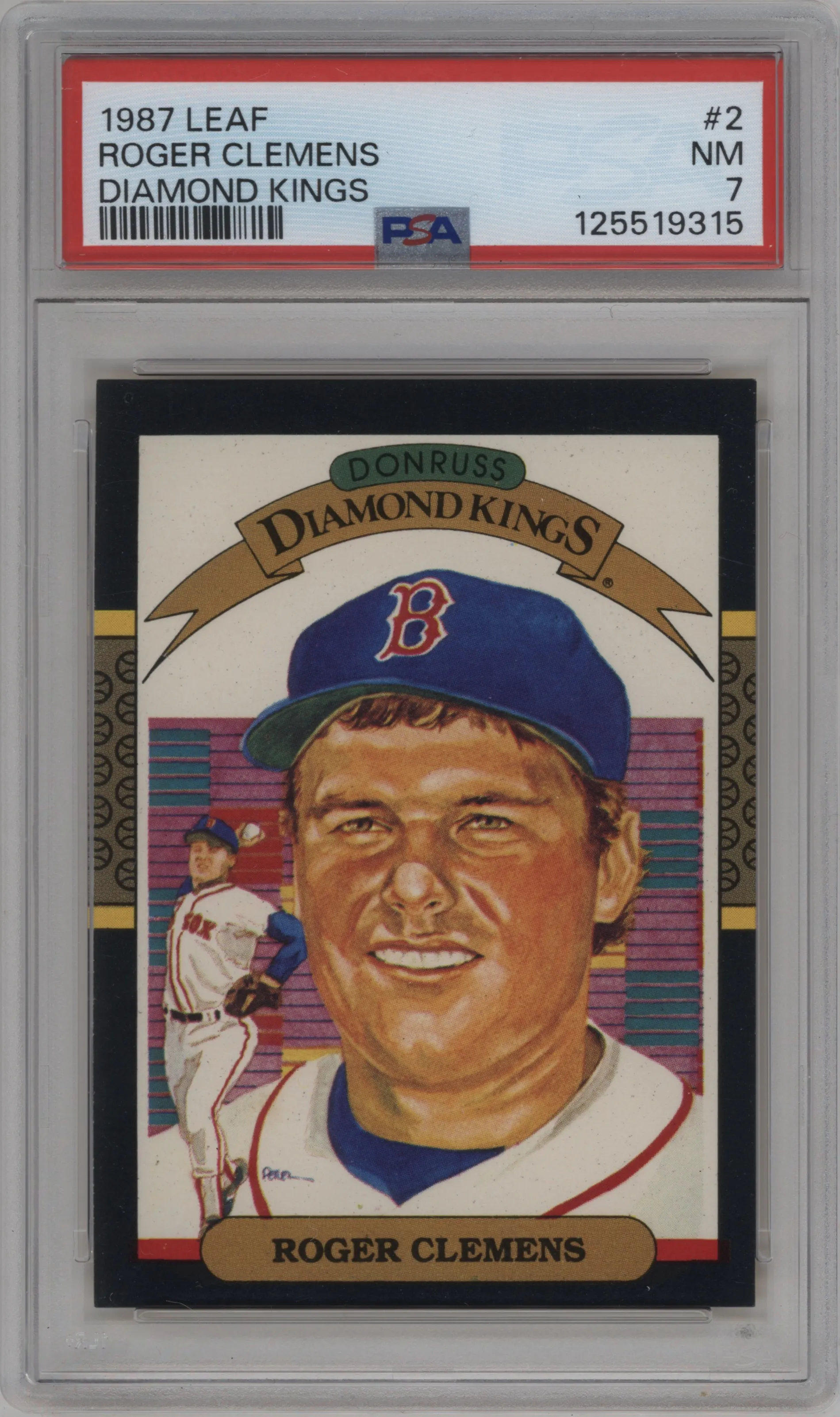 1987 Leaf Diamond Kings Roger Clemens #2 PSA 7