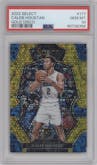 Caleb Houstan from the 2022-23 Panini Select set featuring a Disco Gold parallel graded by PSA and given an overall grade of 10.