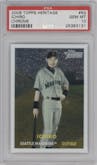Ichiro from the 2006 Topps Heritage set graded by PSA and given an overall grade of 10.