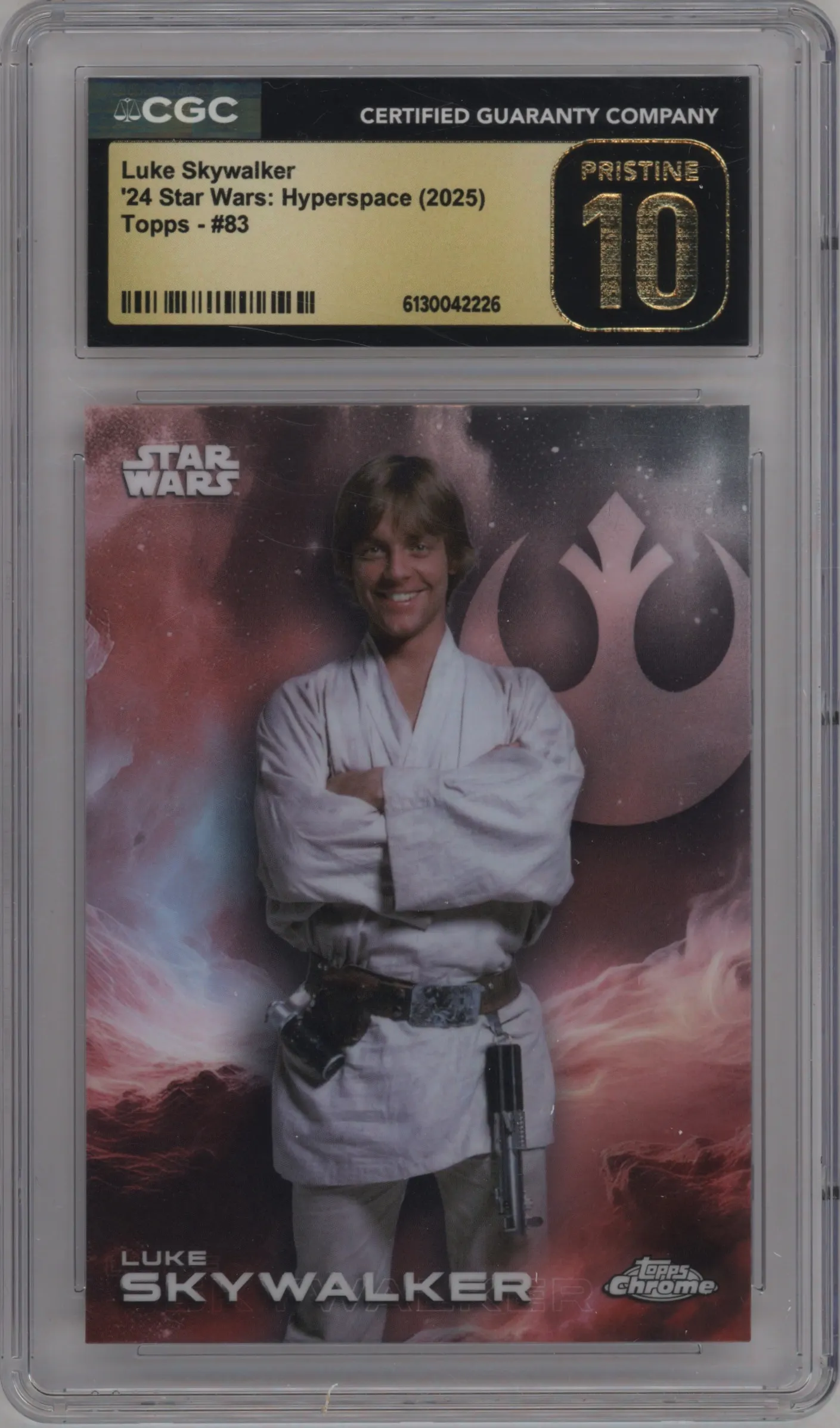 2025 Topps Chrome Star Wars Luke Skywalker CGC 10