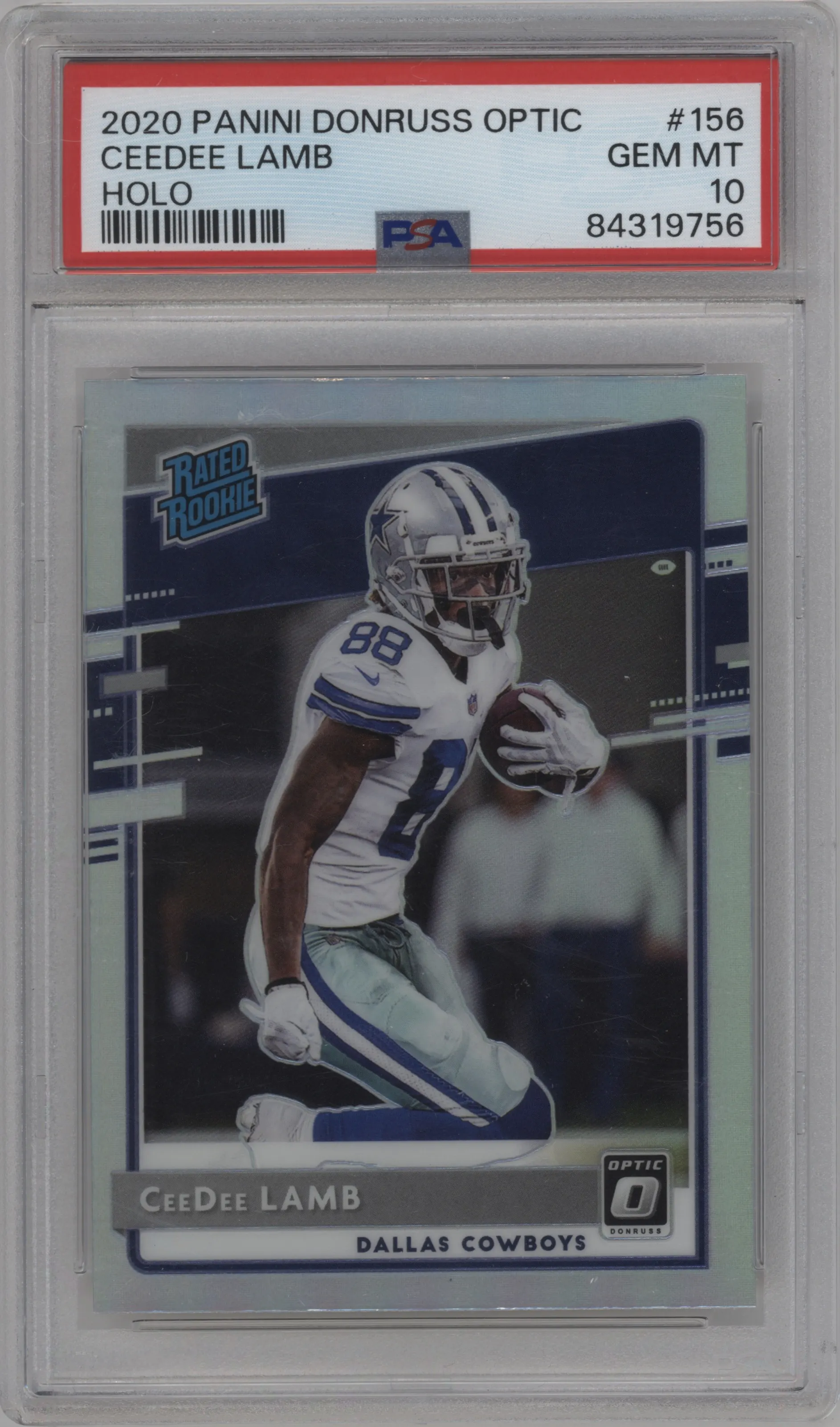 2020 Panini Donruss Optic Rated Rookie CeeDee Lamb Holo PSA 10