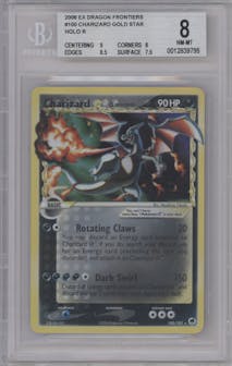 Charizard Gold Star from the 2006 Pokemon EX set graded by Beckett and given an overall grade of 8.