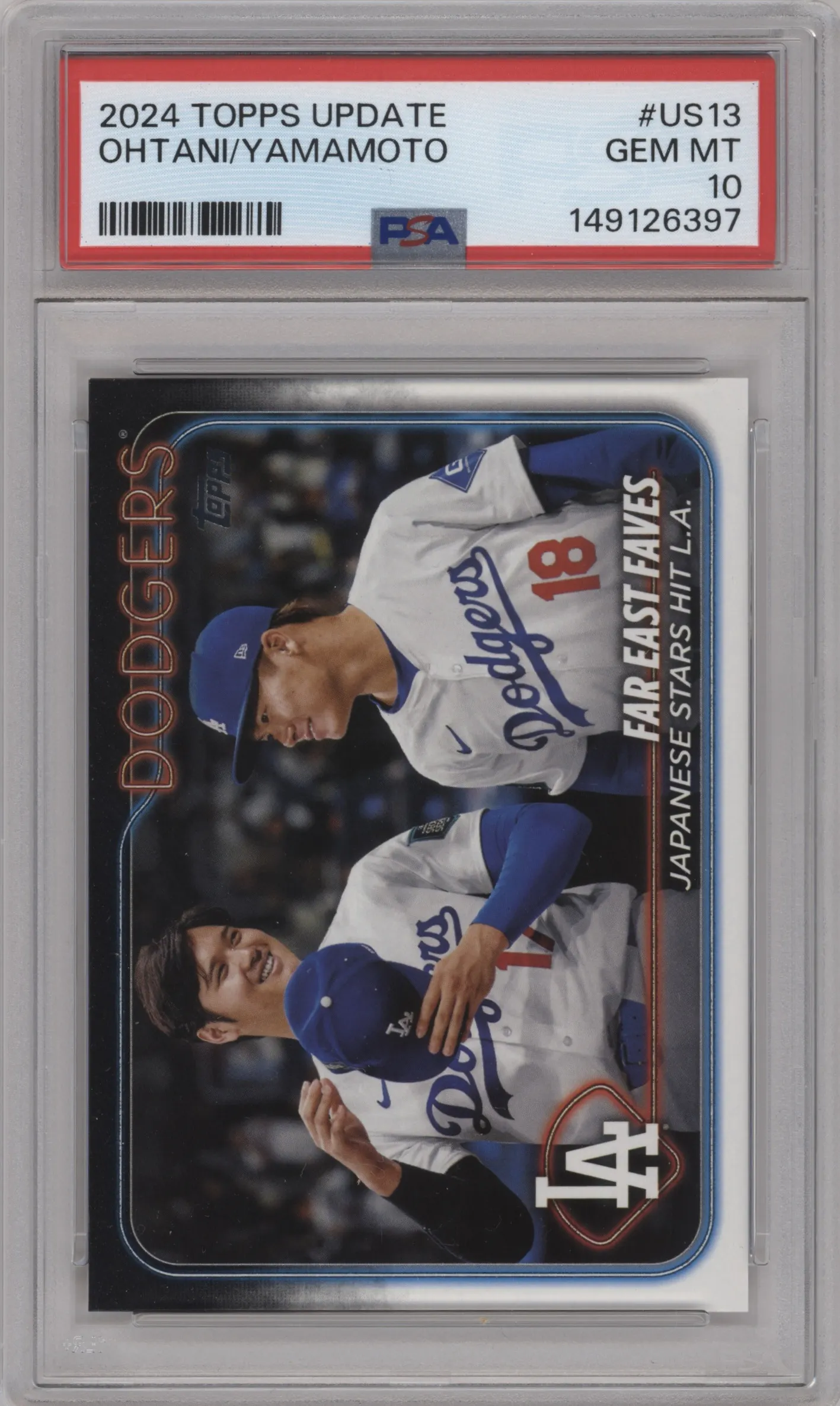 2024 Topps Update Shohei Ohtani/Yoshinobu Yamamoto #US13 PSA 10