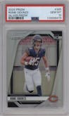 Rome Odunze from the 2024 Panini Prizm set featuring a Silver Prizm parallel graded by PSA and given an overall grade of 10.