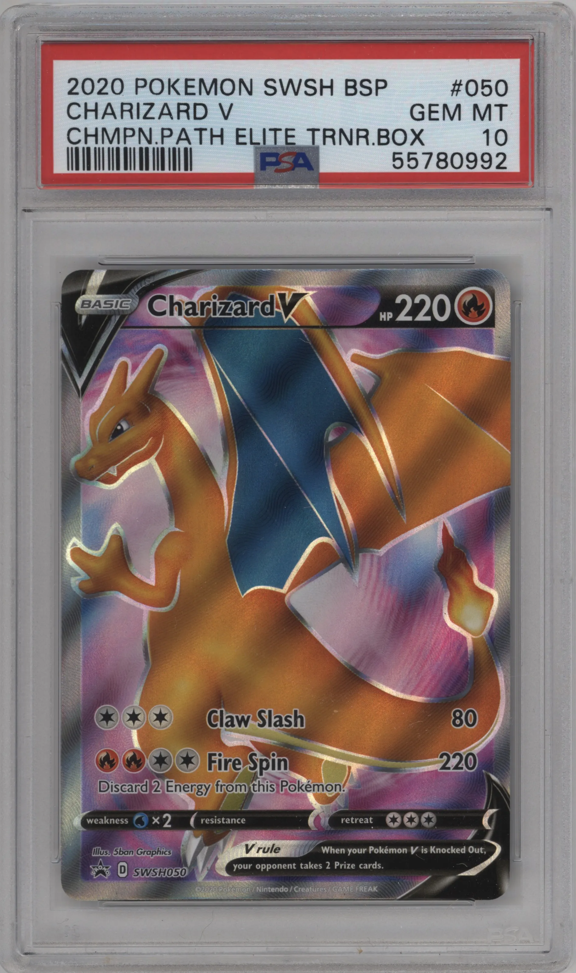 2020 Pokemon SWSH Charizard V Champion's Path ETB PSA 10