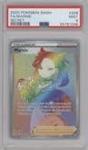 Marnie from the 2020 Pokemon SWSH set graded by PSA and given an overall grade of 9.