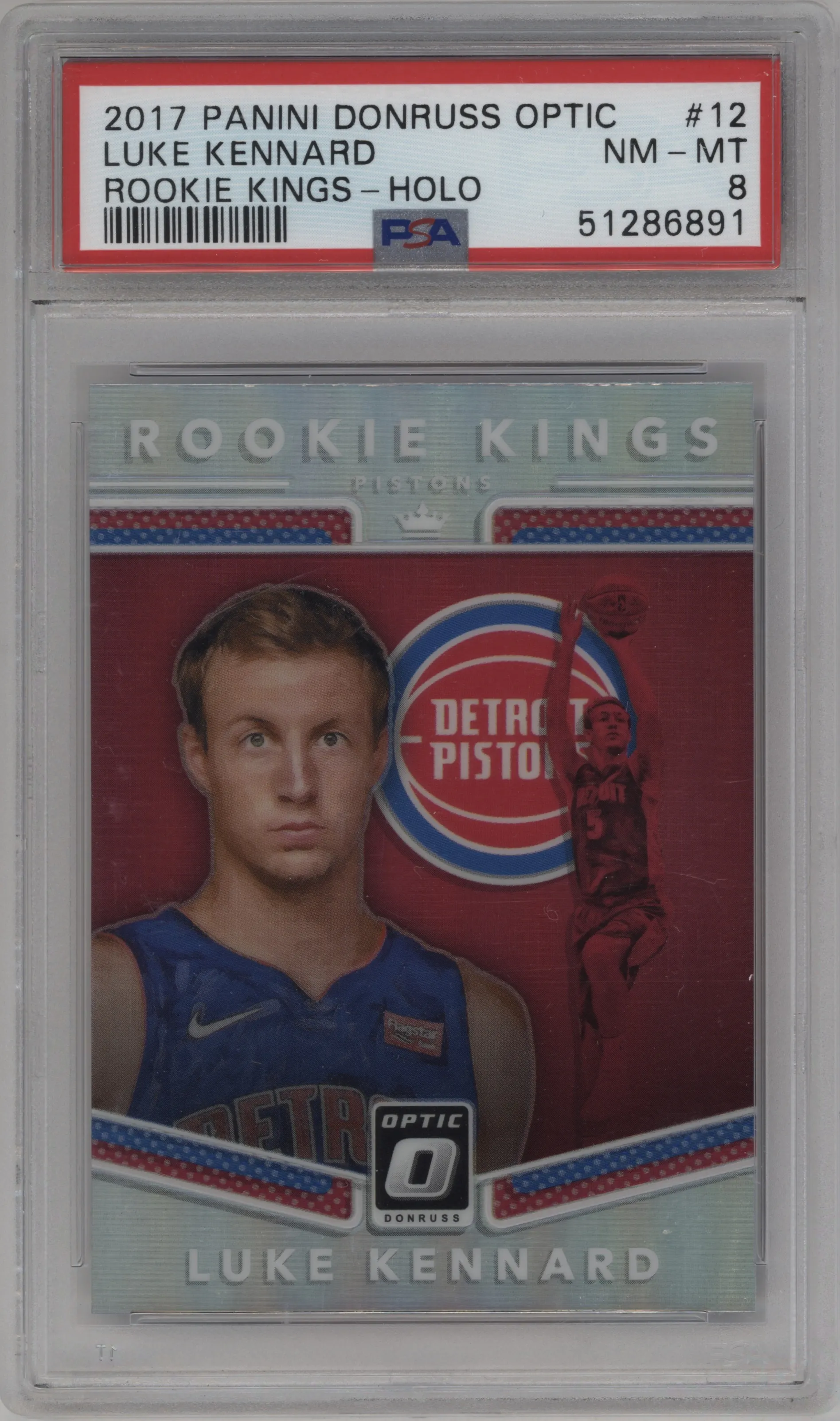 2017 Panini Donruss Optic Rookie Kings Luke Kennard Holo PSA 8