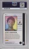 Scoot Henderson from the 2023-24 Panini Contenders set graded by PSA and given an overall grade of 10.