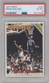 Moses Malone from the 1975-76 Topps set graded by PSA and given an overall grade of 6.
