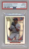 Mookie Betts from the 2014 Bowman set graded by PSA and given an overall grade of 10.