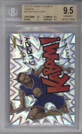 Stephen Curry from the 2014-15 Panini Excalibur set graded by Beckett and given an overall grade of 9.5.