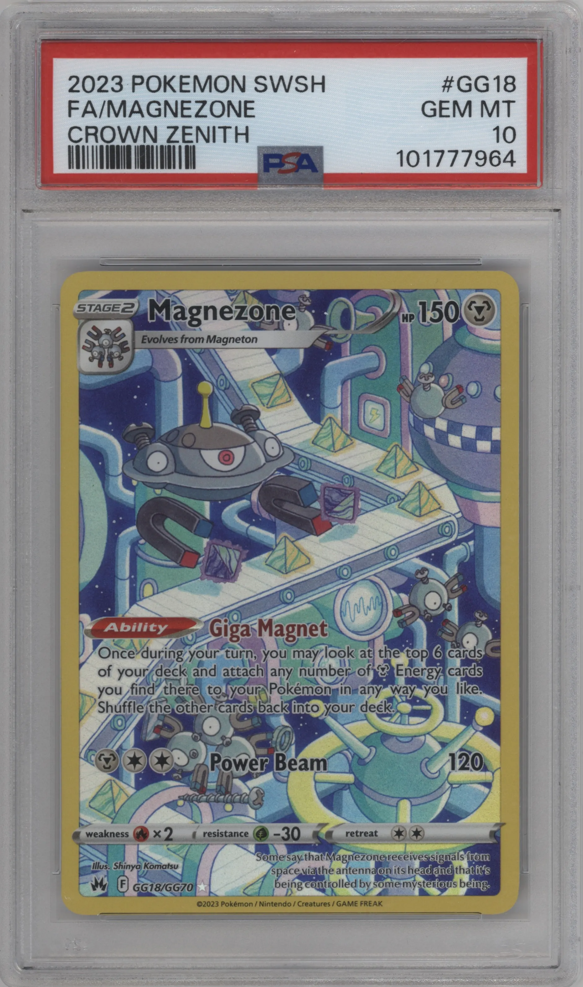 2023 Pokemon SWSH Crown Zenith GG Magnezone #GG18 PSA 10