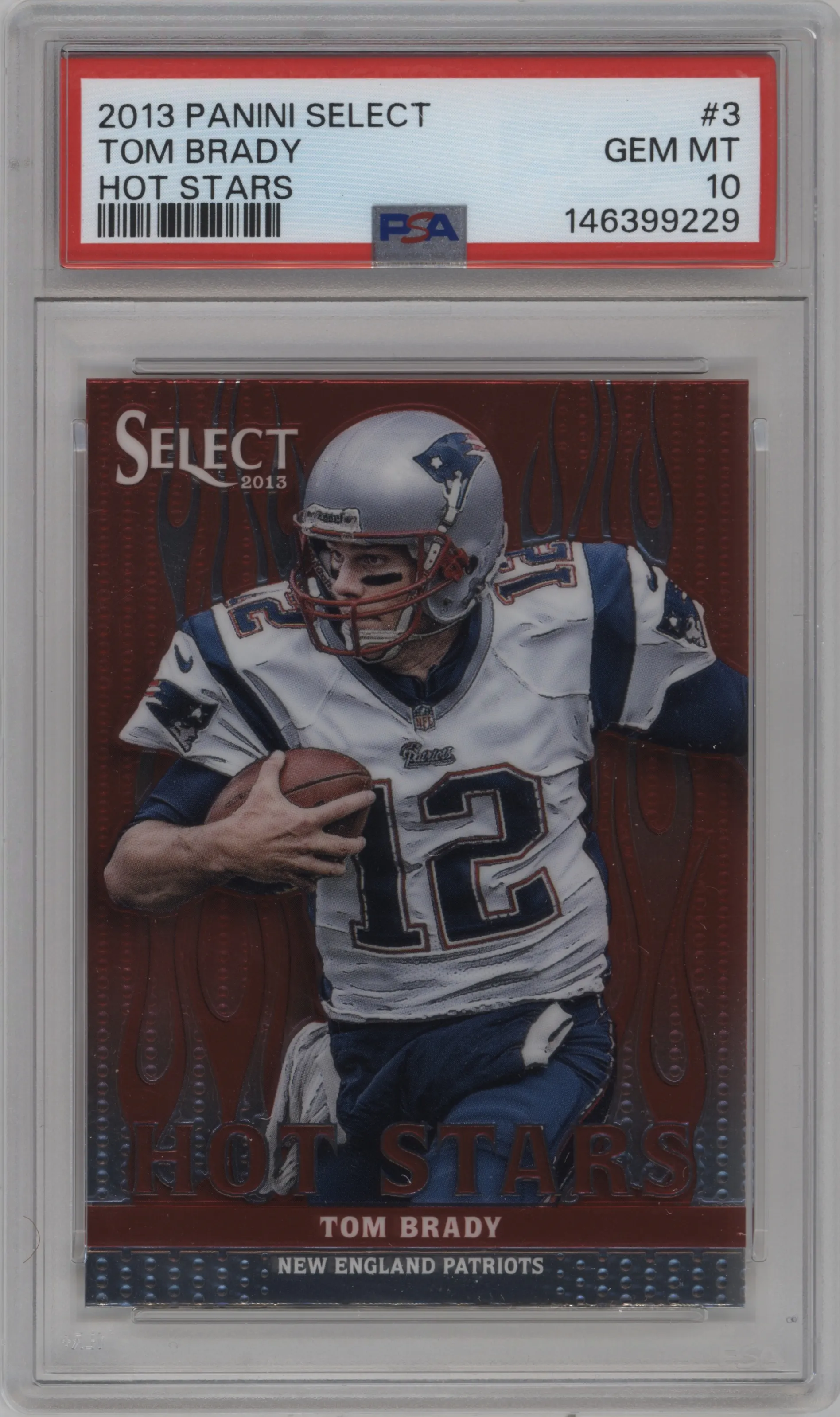 2013 Panini Select Hot Stars Tom Brady #3 PSA 10