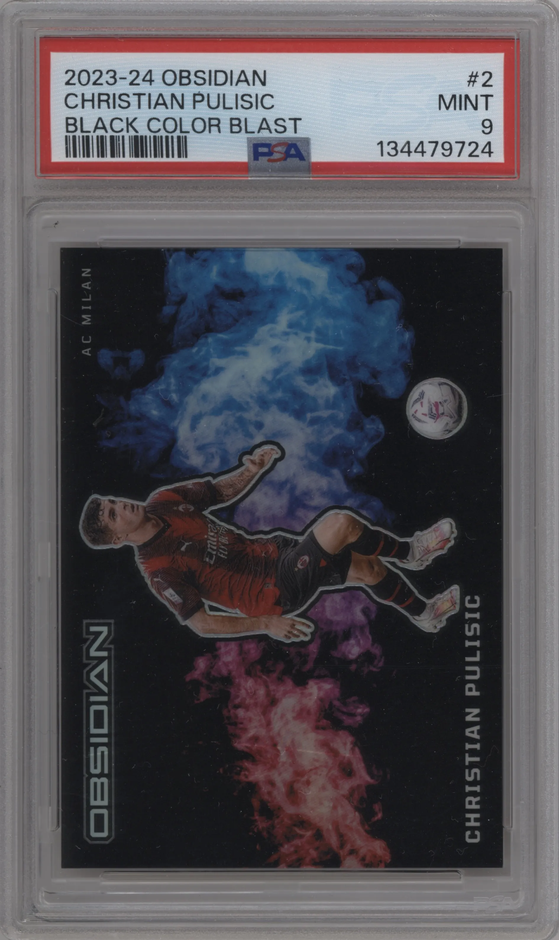 2023 Panini Obsidian Black Color Blast Christian Pulisic PSA 9