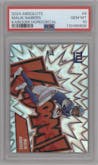 Malik Nabers from the 2024 Panini Absolute set graded by PSA and given an overall grade of 10.