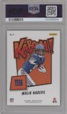 Malik Nabers from the 2024 Panini Absolute set graded by PSA and given an overall grade of 10.