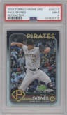 Paul Skenes from the 2024 Topps Chrome Update set featuring a Refractor parallel graded by PSA and given an overall grade of 9.