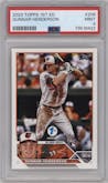 Gunnar Henderson from the 2023 Topps 1st Edition set graded by PSA and given an overall grade of 9.