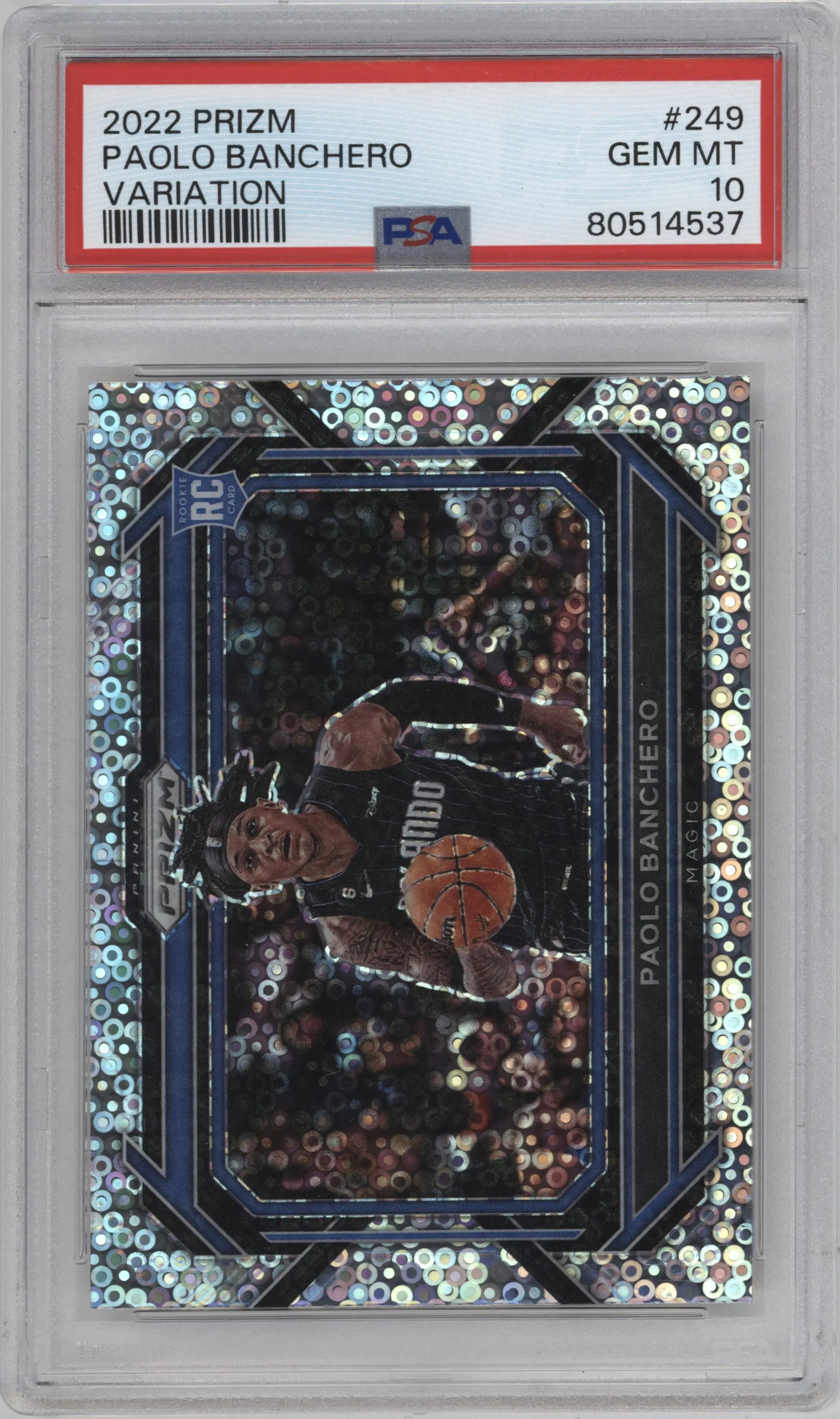 2022 Panini Prizm Rke.Var.Fast Break Paolo Banchero #249 PSA 10