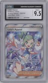 Lisia's Appeal from the 2024 Pokemon SV set graded by CSG and given an overall grade of 9.5.