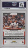 Joe Burrow from the 2020 Panini Prizm set graded by PSA and given an overall grade of 9.