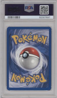 Dark Charizard from the 2000 Pokemon set graded by PSA and given an overall grade of 9.