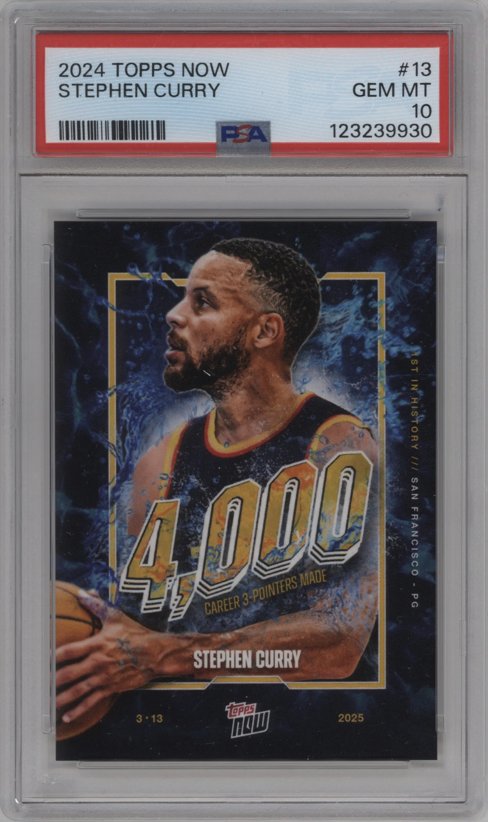 2024 Topps Now Stephen Curry PSA 10