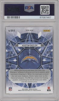Austin Ekeler from the 2023 Panini Mosaic set graded by PSA and given an overall grade of 10.